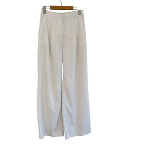 Kit And Ace Wide Leg Pleated Trouser Pants Size 4 Cream